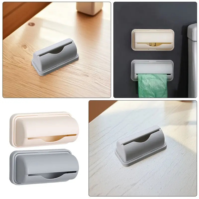 Kitchen Zo - 1/2/3/4Pcs Wall-Mounted Trash Bag Dispenser Kitchen