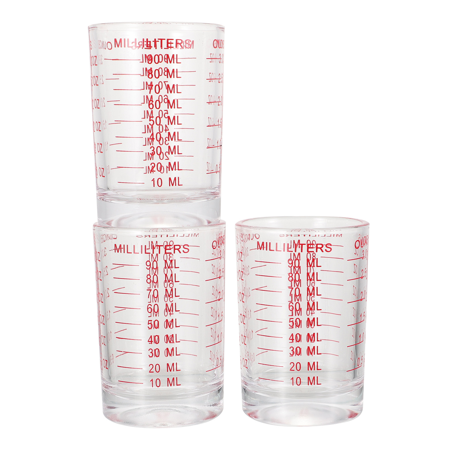 Baking In Kitchen - 3Pcs Glass Measuring Cups Set with