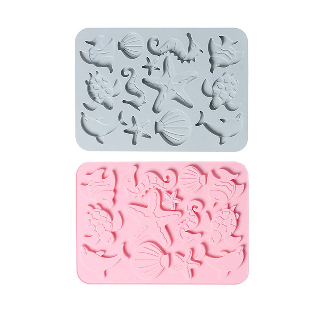 Baking Kitchen Design - 2Pcs Food Safe Silicone Marine Life
