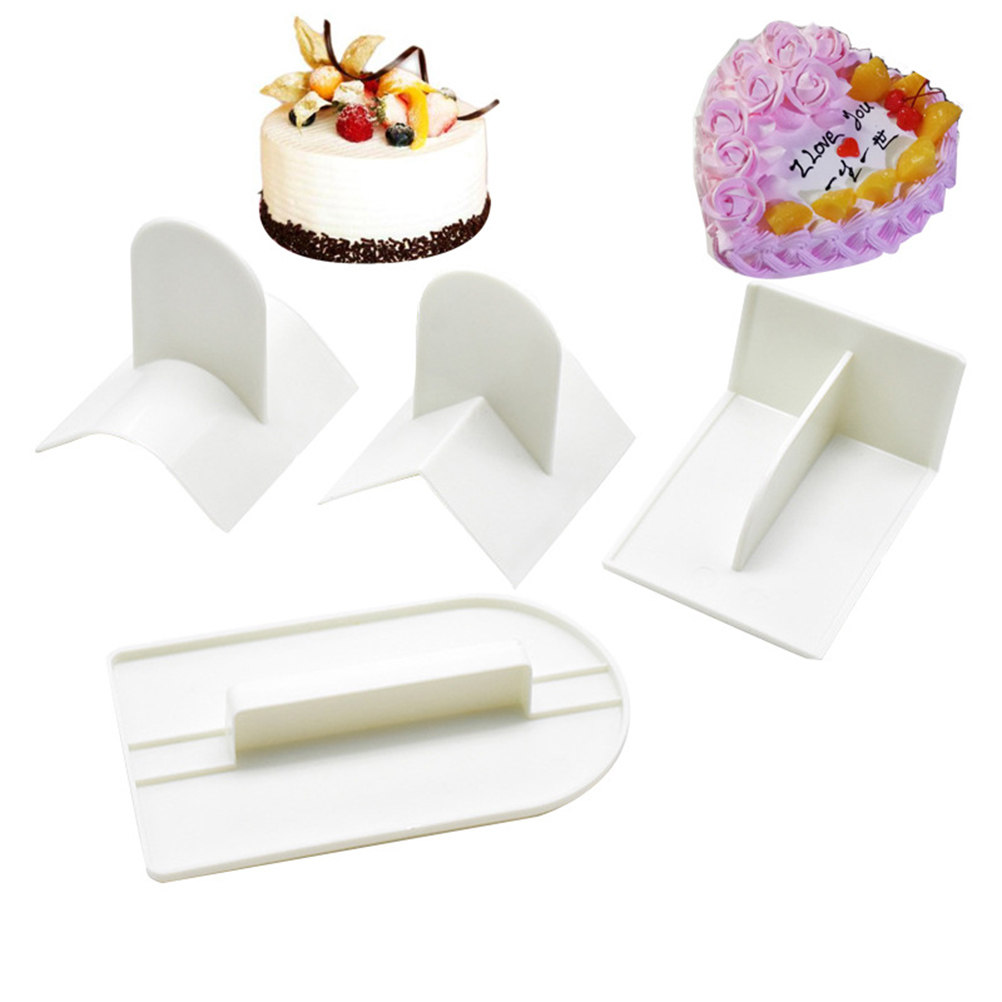 Fondant Smoother Set - 4Pcs White Fondant Smoother Set Cake