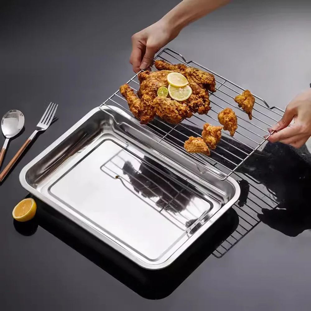 Stainless Steel Baking Tray wi - Kitchen Baking Tray Rack 评论和价格