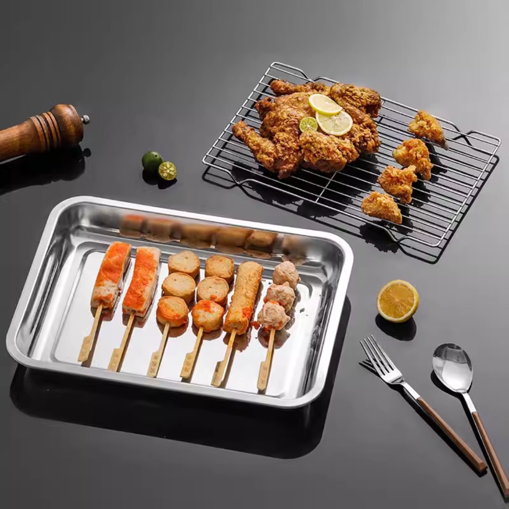 Stainless Steel Baking Tray wi - Kitchen Baking Tray Rack 评论和价格