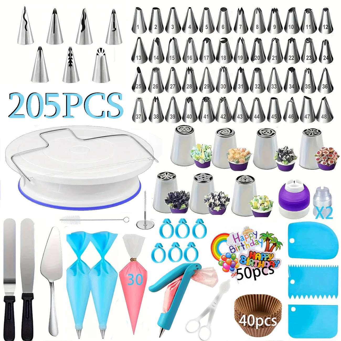 205PCS Professional Cake Decor - Fondant Smoother Set 评论和价格