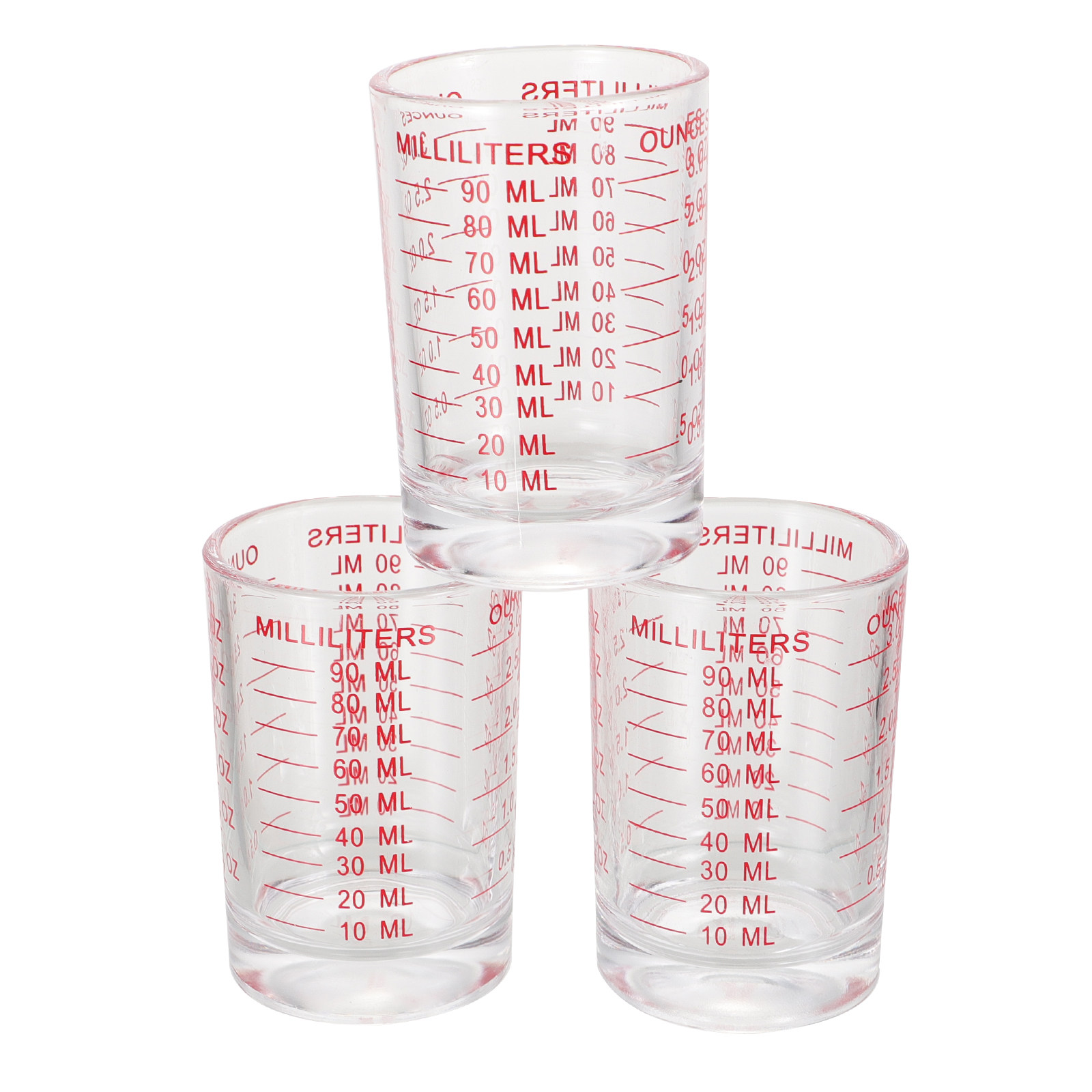 3Pcs Glass Measuring Cups Set  - Baking In Kitchen 评论和价格