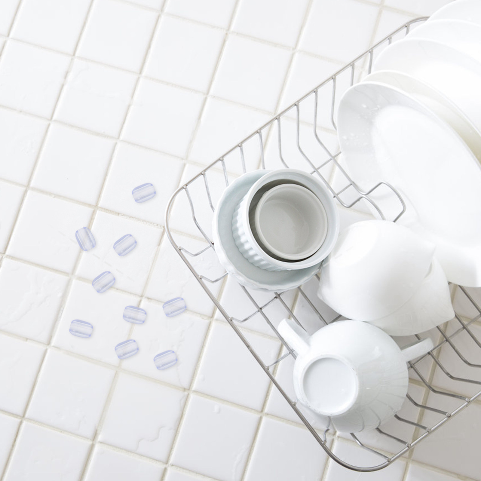 10Pcs Rubber Sink Rack Feet Pr - Kitchen Utensils 评论和价格