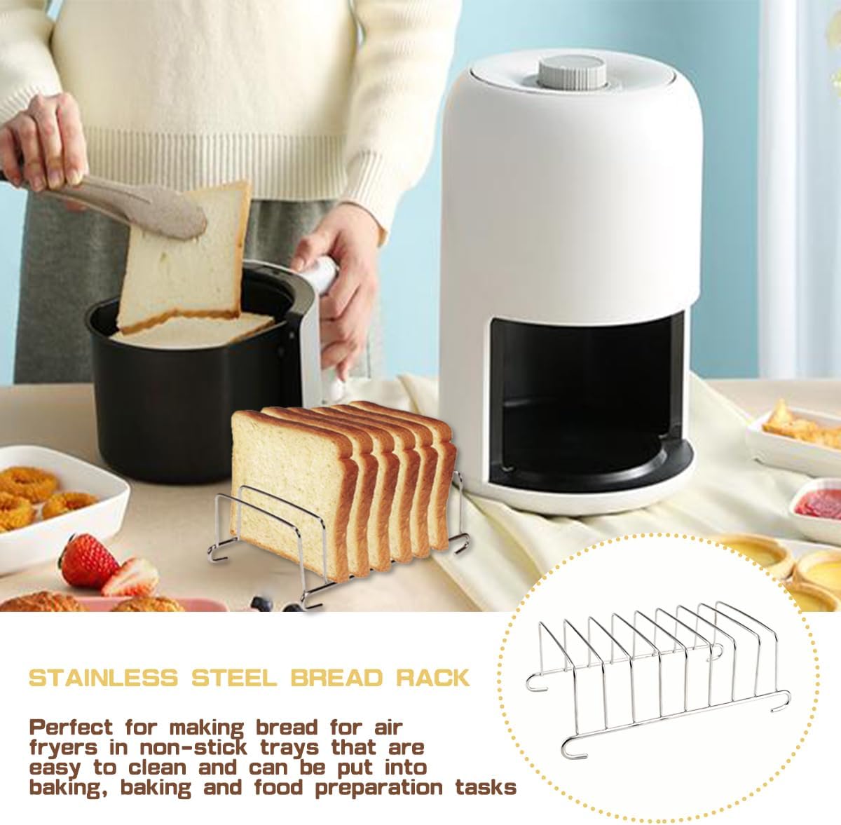 1Pcs Stainless Steel Toast Bre - Kitchen Baking Tray Rack 评论和价格