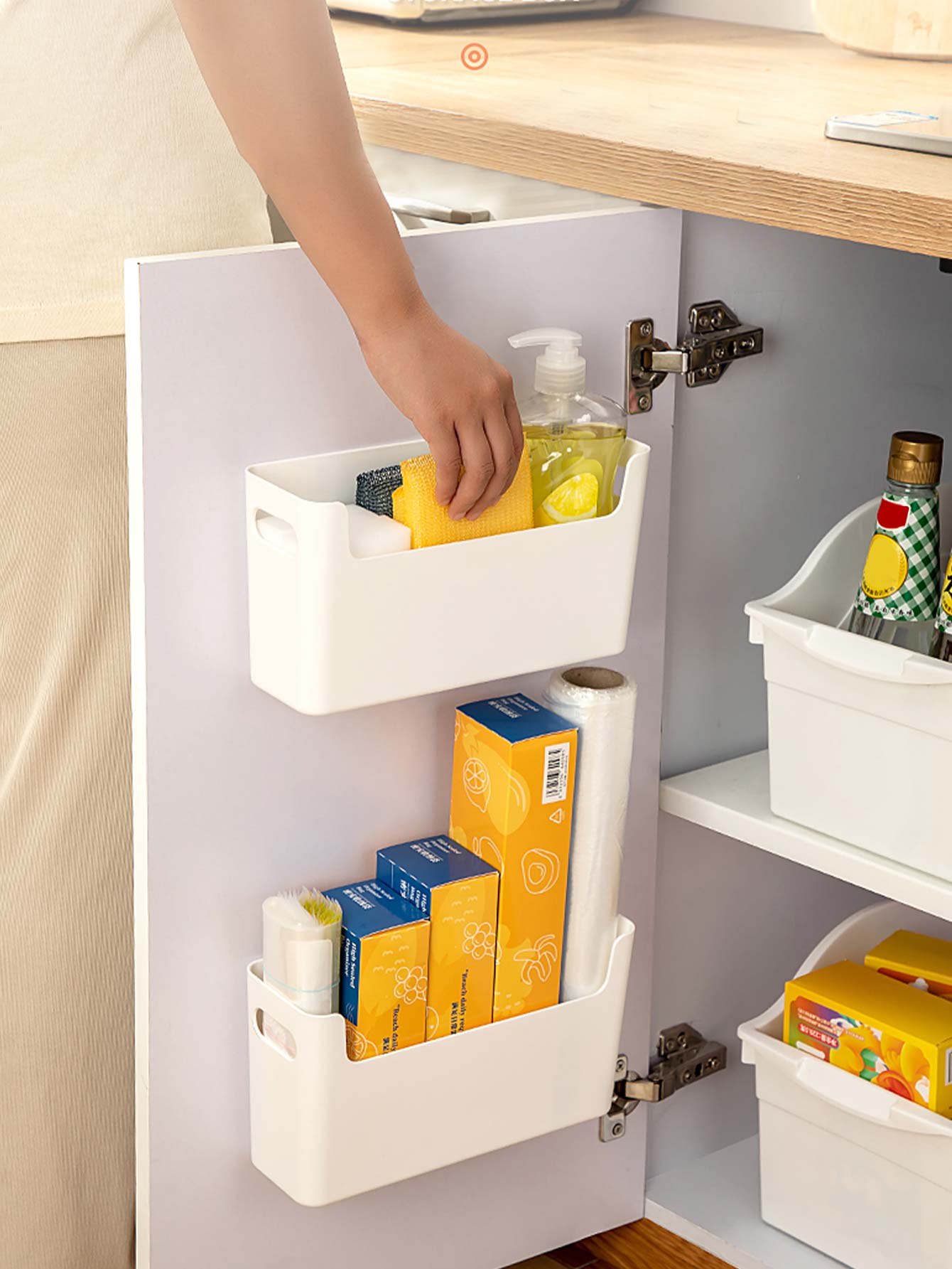 Punch Free Cabinet Door Organi - Kitchen Zo 评论和价格